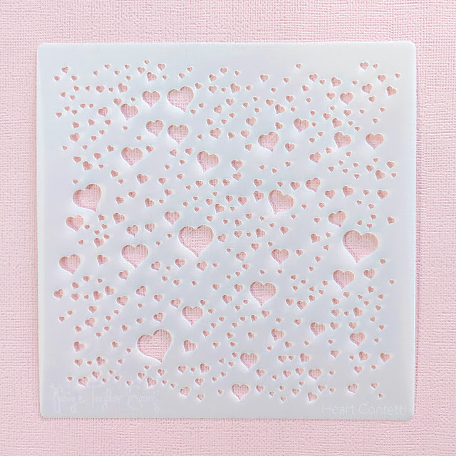 Paige Taylor Evans - Stencils - Heart Confetti